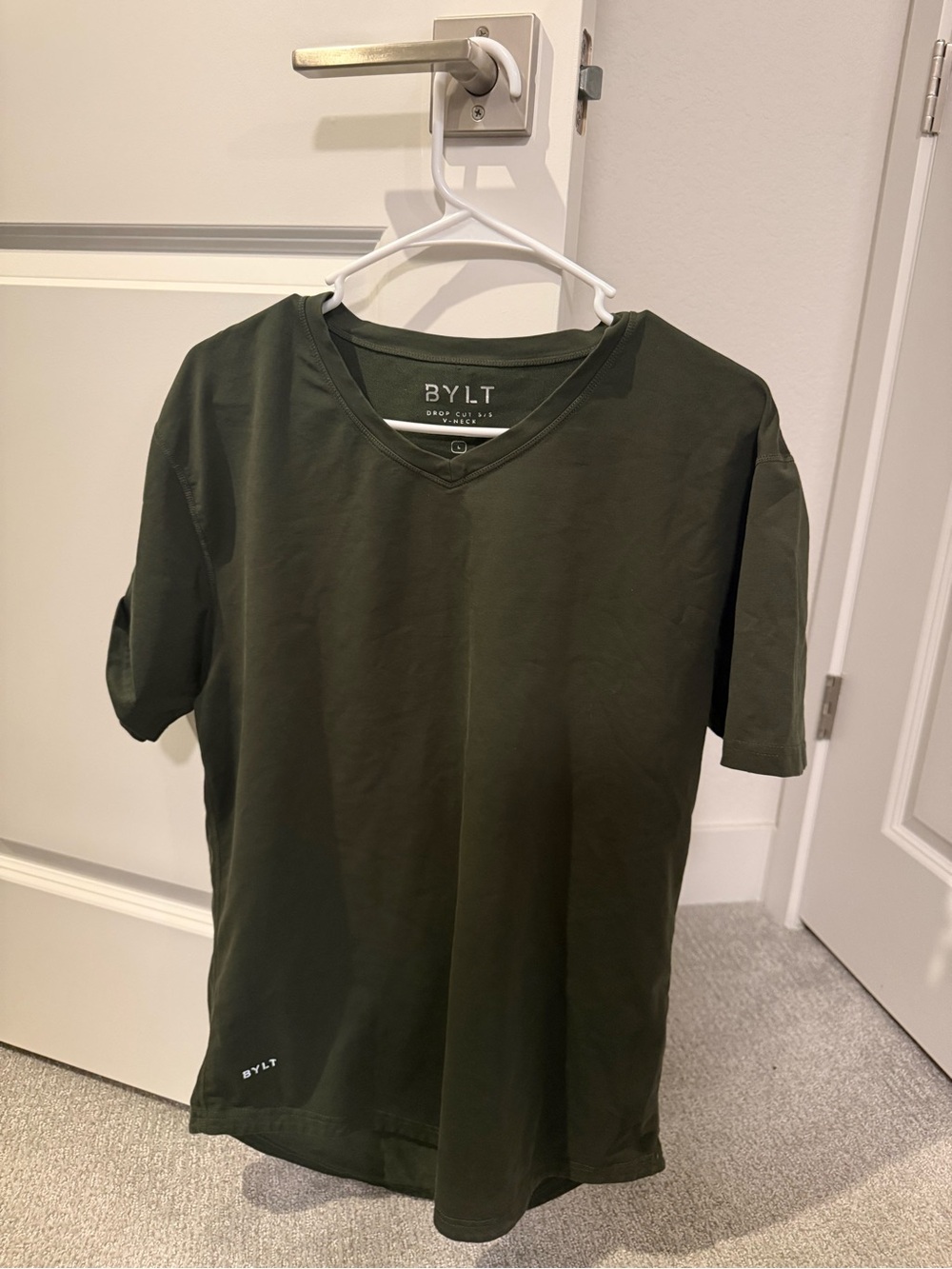 BYLT Basics Men's V-Neck Tee in Slate Blue